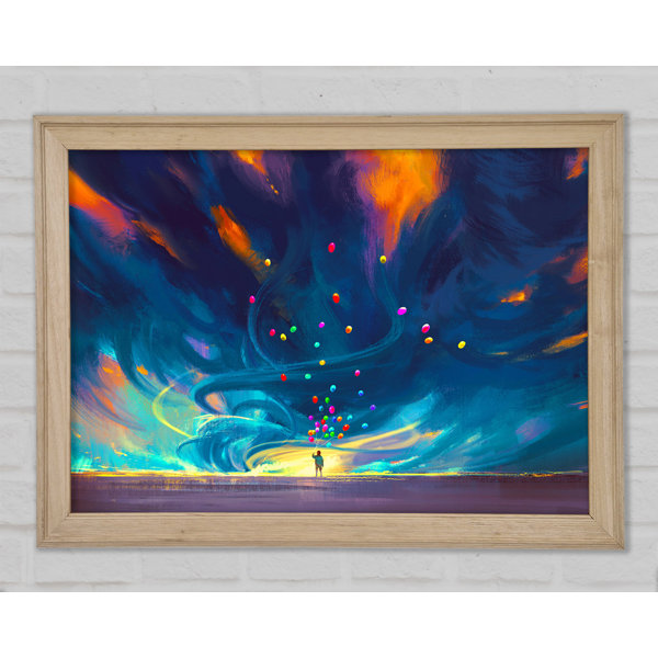 Perspections Gerahmtes Leinwandbild Swirling Skies Of Colour Wayfair De